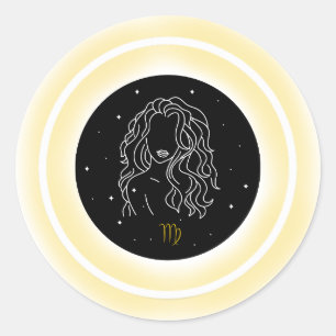 Adesivo Símbolo de Virgem – Emblema Mínimo de Astrologia