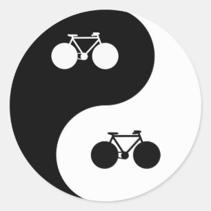 Adesivo símbolo de yang do yin da bicicleta
