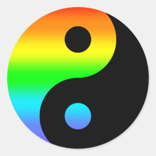 Adesivo Símbolo de Yin Yang do arco-íris