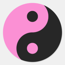 Adesivo Símbolo de Yin Yang Rosa