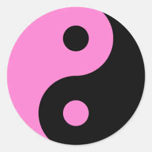 Adesivo Símbolo de Yin Yang Rosa