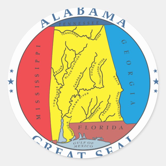 Adesivo Símbolo do Alabama (Frente)