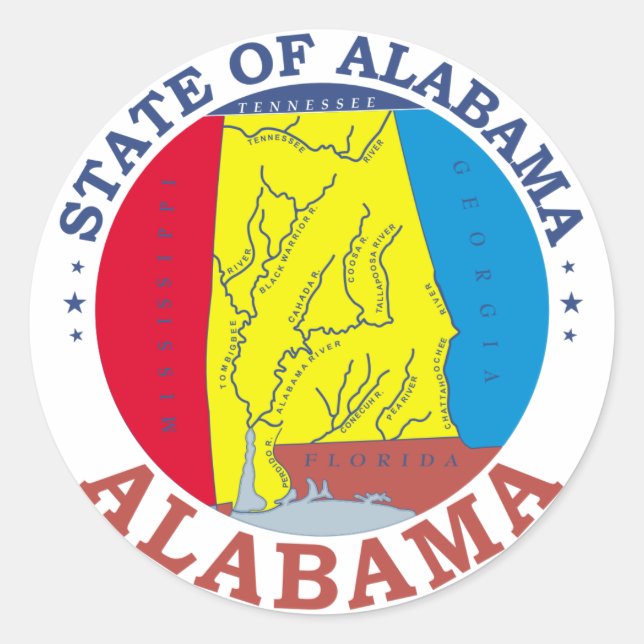 Adesivo Símbolo do Alabama (Frente)