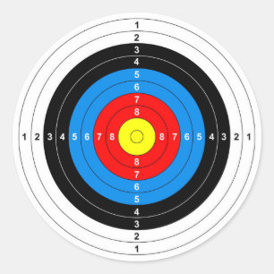 Adesivo símbolo do alvo do olho de touros da escala de