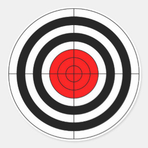 Adesivo símbolo do alvo do olho de touros da escala de