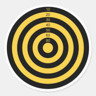 Adesivo símbolo do alvo dos touros de tiro com arma