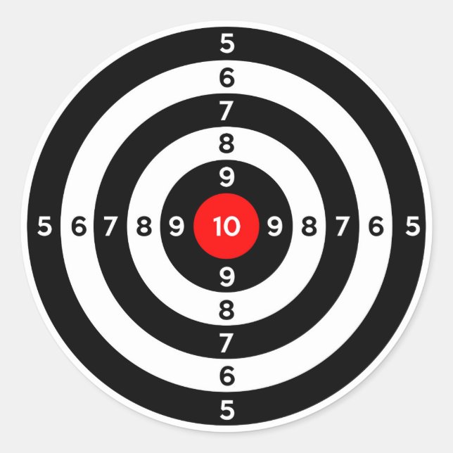 Adesivo símbolo do alvo dos touros de tiro com arma (Frente)