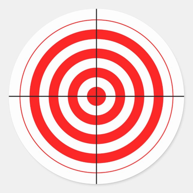 Adesivo símbolo do alvo dos touros de tiro com arma (Frente)