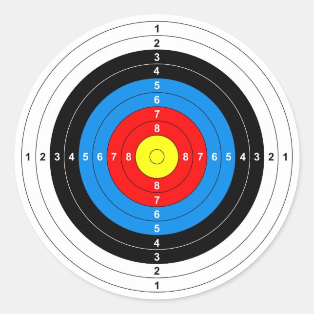 Adesivo símbolo do alvo dos touros de tiro com arma (Frente)
