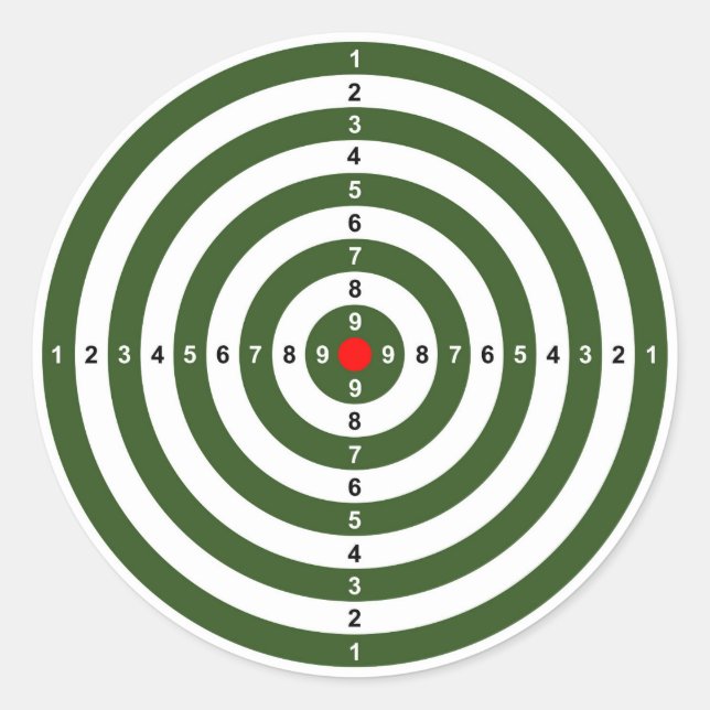 Adesivo símbolo do alvo dos touros de tiro com arma (Frente)