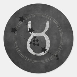 Adesivo Símbolo do diafragma prateado das estrelas pretas 