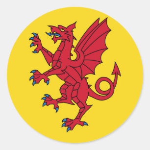 Adesivo Símbolo do dragão Somerset Flag England