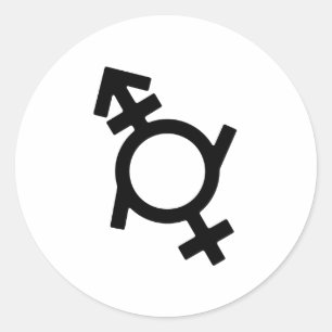 Adesivo Símbolo do gênero Genderfluido Androgyne Female