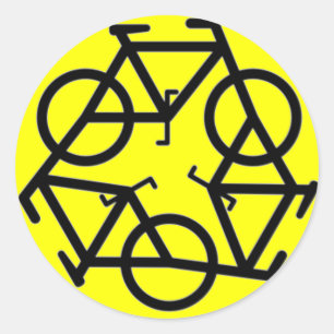 Adesivo Símbolo do logotipo da bicicleta do reciclar
