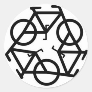 Adesivo Símbolo do logotipo da bicicleta do reciclar