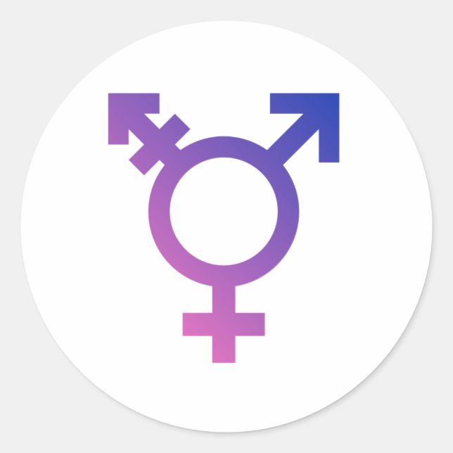 Adesivo Símbolo do Orgulho Trans (Frente)