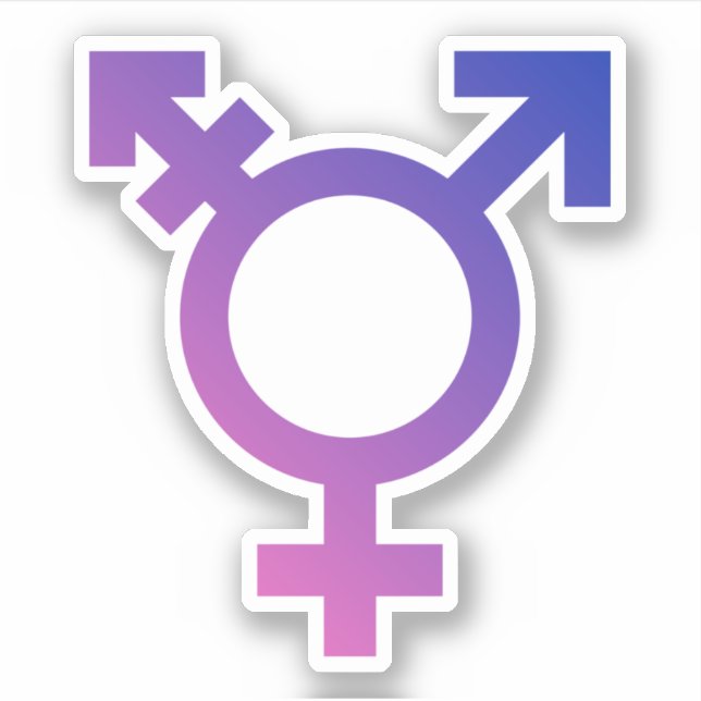 Adesivo Símbolo do Orgulho Trans (Frente)