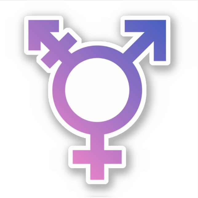 Adesivo Símbolo do Orgulho Trans (Frente)