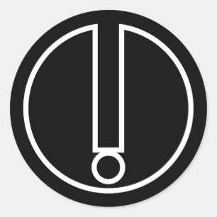 Adesivo Símbolo do ponto de exclamação em círculo preto