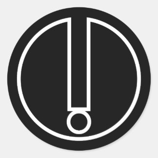 Adesivo Símbolo do ponto de exclamação em círculo preto