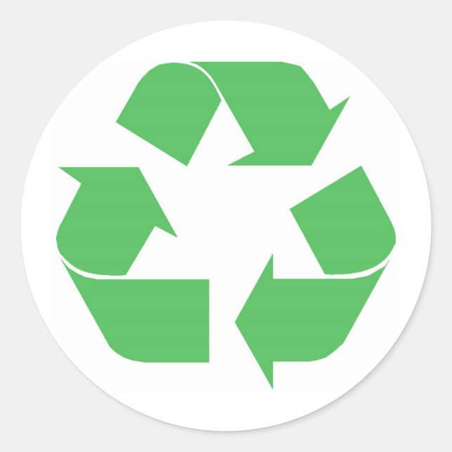 Adesivo Símbolo do reciclado (Frente)