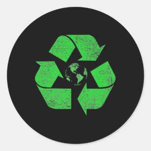 Adesivo Símbolo do reciclar Logotipo Terra Dia Verde Acord