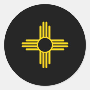 Adesivo Símbolo do Sol Zia Amarelo da Bandeira do Novo Méx