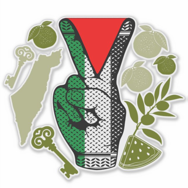 Adesivo Símbolo do Triângulo Vermelho da Resistência com S (Frente)