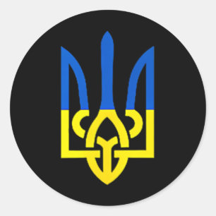 Adesivo Símbolo do Tridente Ucraniano - Suporte à Bandeira