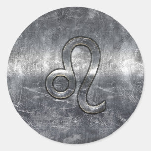 Adesivo Símbolo do zodíaco de Leo no estilo afligido