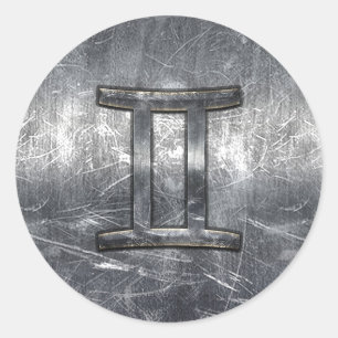 Adesivo Símbolo do zodíaco dos Gêmeos no estilo afligid