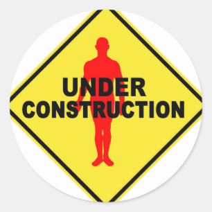 Adesivo Símbolo dos trabalhos em curso