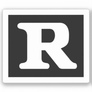 Adesivo Símbolo Engraçado Rated R Restrito