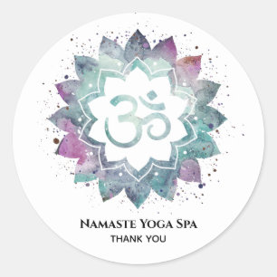 Adesivo *~* Símbolo Espiritual Aum OM Símbolo Lotus Flow