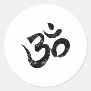 Adesivo Símbolo Espiritual de Meditação Om Indiano de Ioga