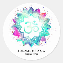 Adesivo *~* Símbolo Espiritual OM Lotus Flor Aum