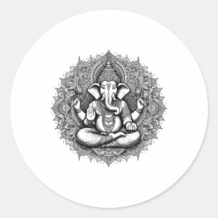 Adesivo Símbolo Ganesh Yoga Hindu Elefante Deus Ganesha Pu