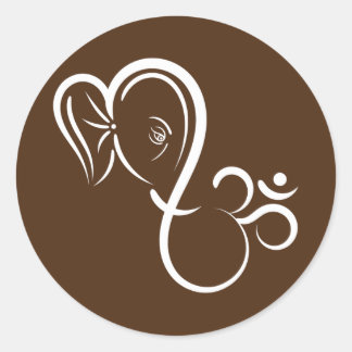 Adesivo Símbolo Ganesha Meditação Caligrafia espiritual
