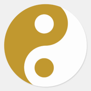 Adesivo Símbolo Goldenrod escuro de Yin Yang