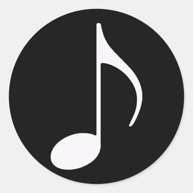 Adesivo símbolo gráfico de nota musical (Frente)