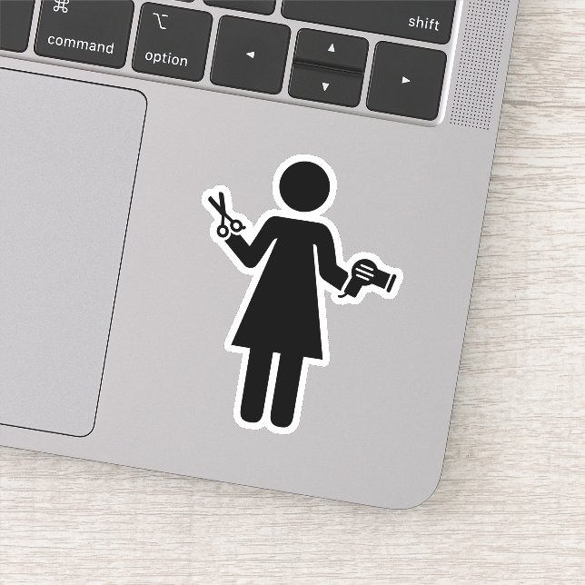 Adesivo Símbolo Hairdresser (Detalhe)