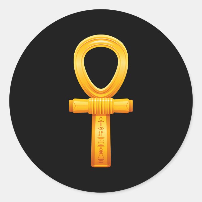 Adesivo Símbolo Hieroglífico Egípcio Ankh Antigo Egípcio (Frente)
