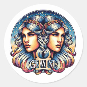 Adesivo Símbolo Horoscópio Gemini Sinal de Astrologia Gê