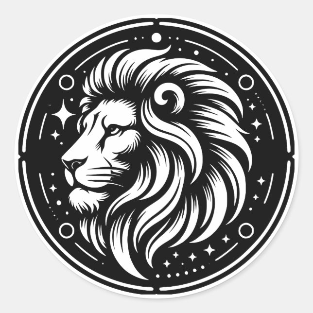 Adesivo Símbolo Horoscópio Leo Lion Símbolo (Frente)