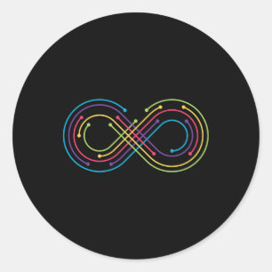 Adesivo Símbolo Infinito Arco-Íris Orgulho Autismo Sensibi