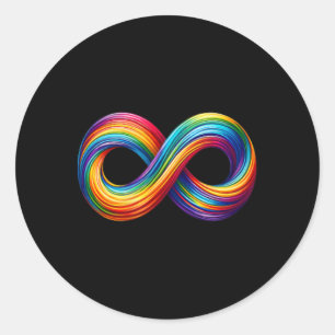 Adesivo Símbolo Infinito de Neurodiversidade Símbolo Arco-
