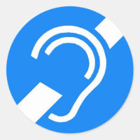 Símbolo Internacional de Stickers para surdos