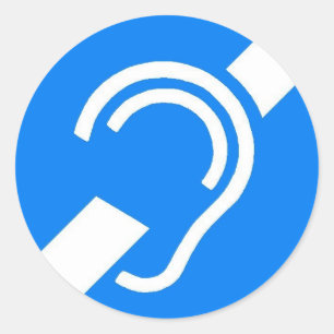 Adesivo Símbolo Internacional de Stickers para surdos