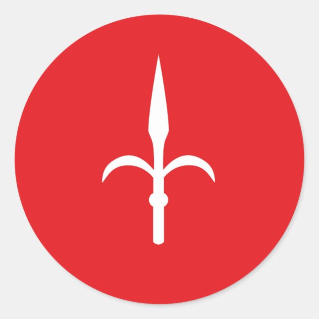 Adesivo Símbolo Itália de Bandeira de Trieste de Territóri (Frente)