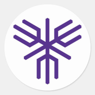 Adesivo Símbolo japão da prefeitura de Osaka, bandeira de 